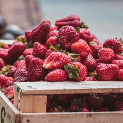 Photo Strawberries, Horchata